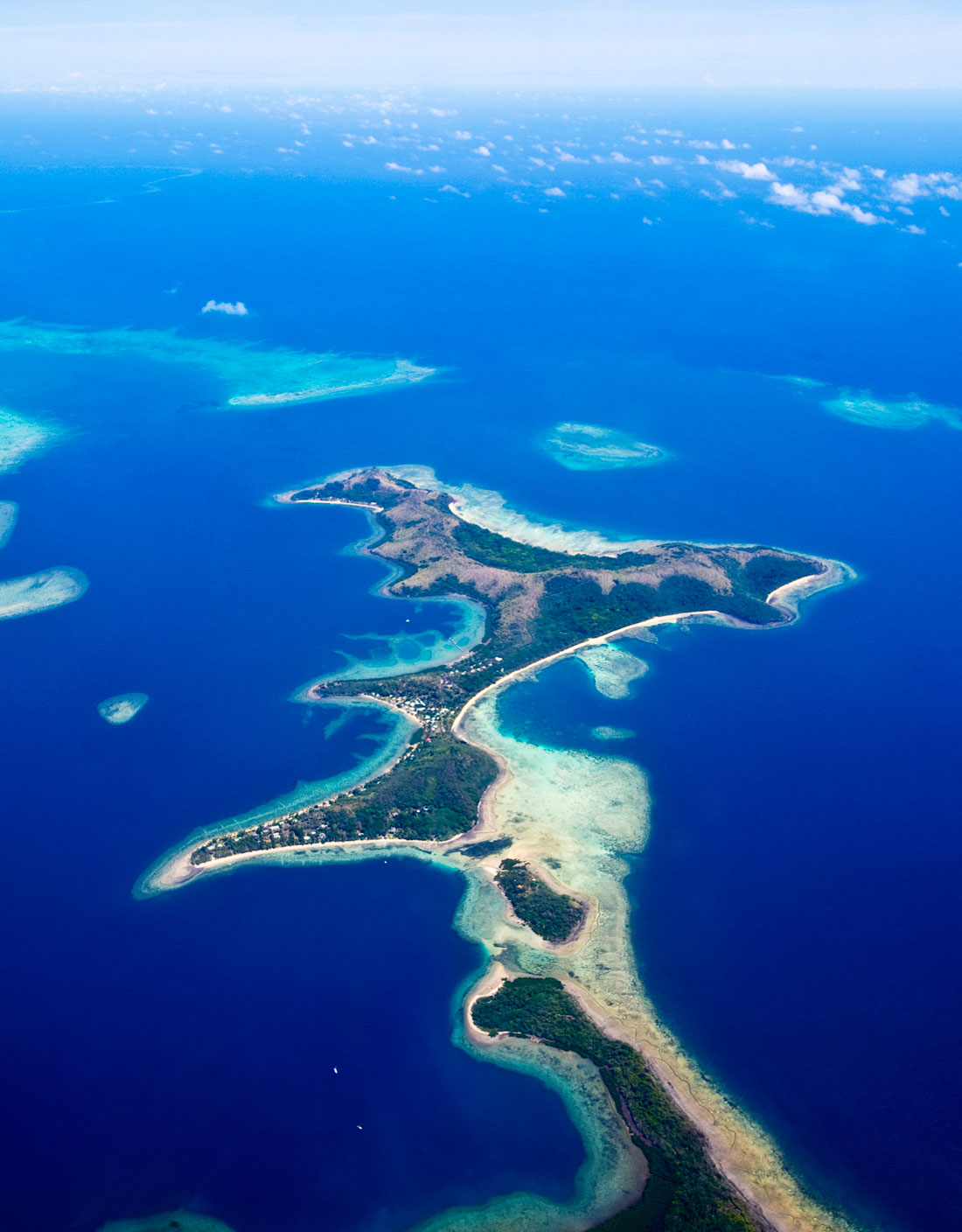 Photo of islands in Fijian Ocean